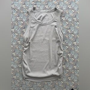 Gray Sleeveless Ribbed Top